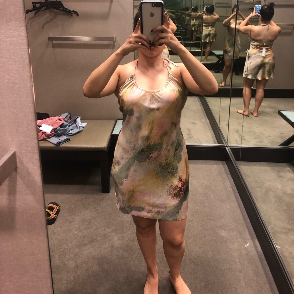 Topshop Multicolor Halter Dress